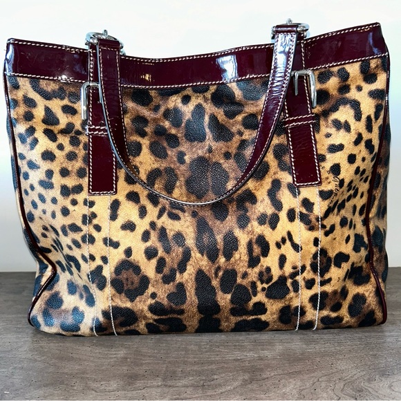 Dolce & Gabbana Miss Easy Way Leopard Print Shopper Tote 2000's **RARE FIND - Picture 15 of 15